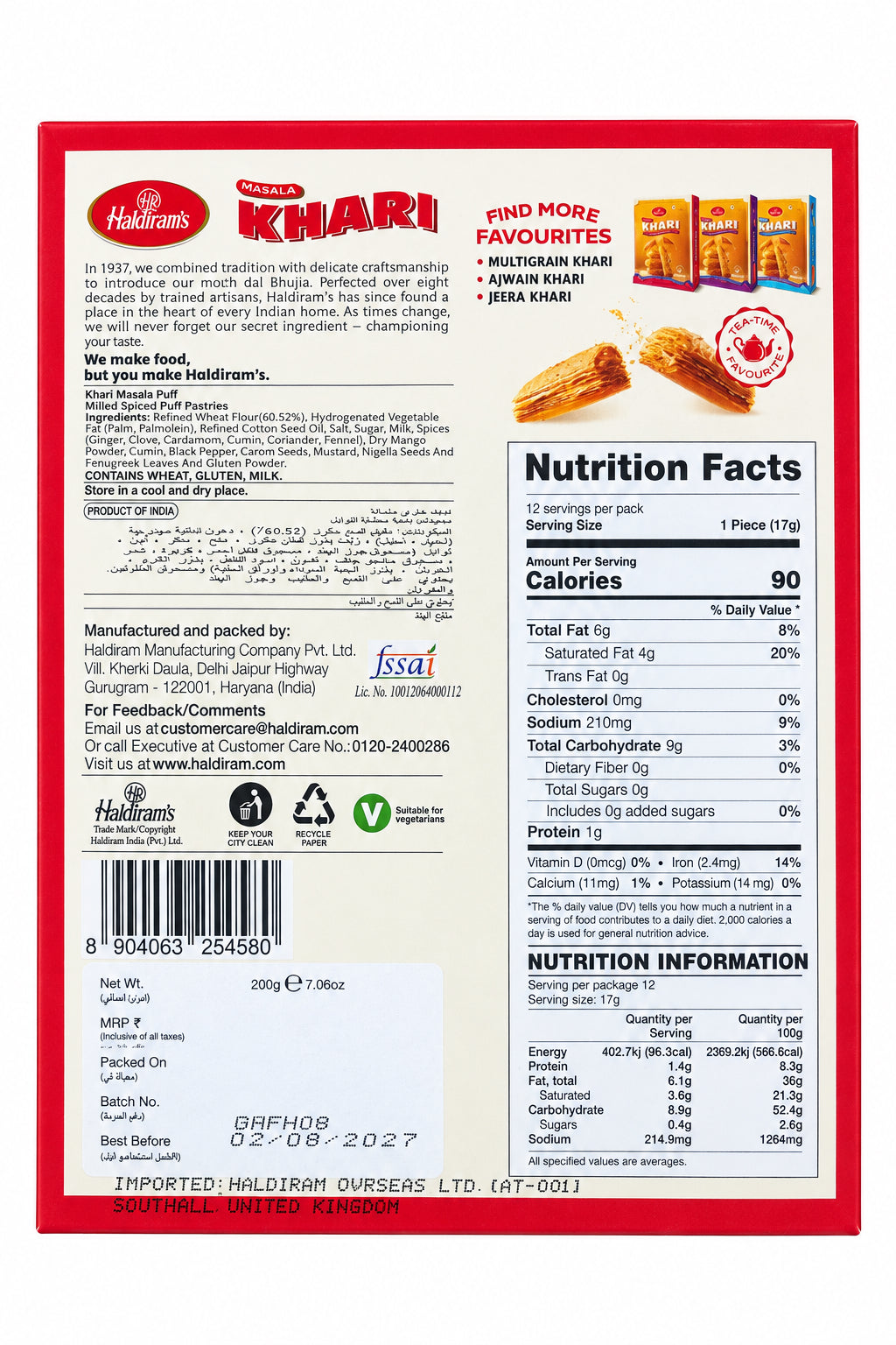 Haldirams Masala Khari 200g PM