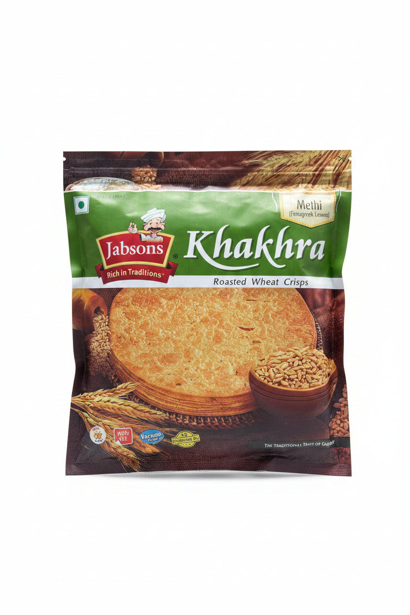 Jabsons Khakhra Crisps Roasted Wheat Methi 180g