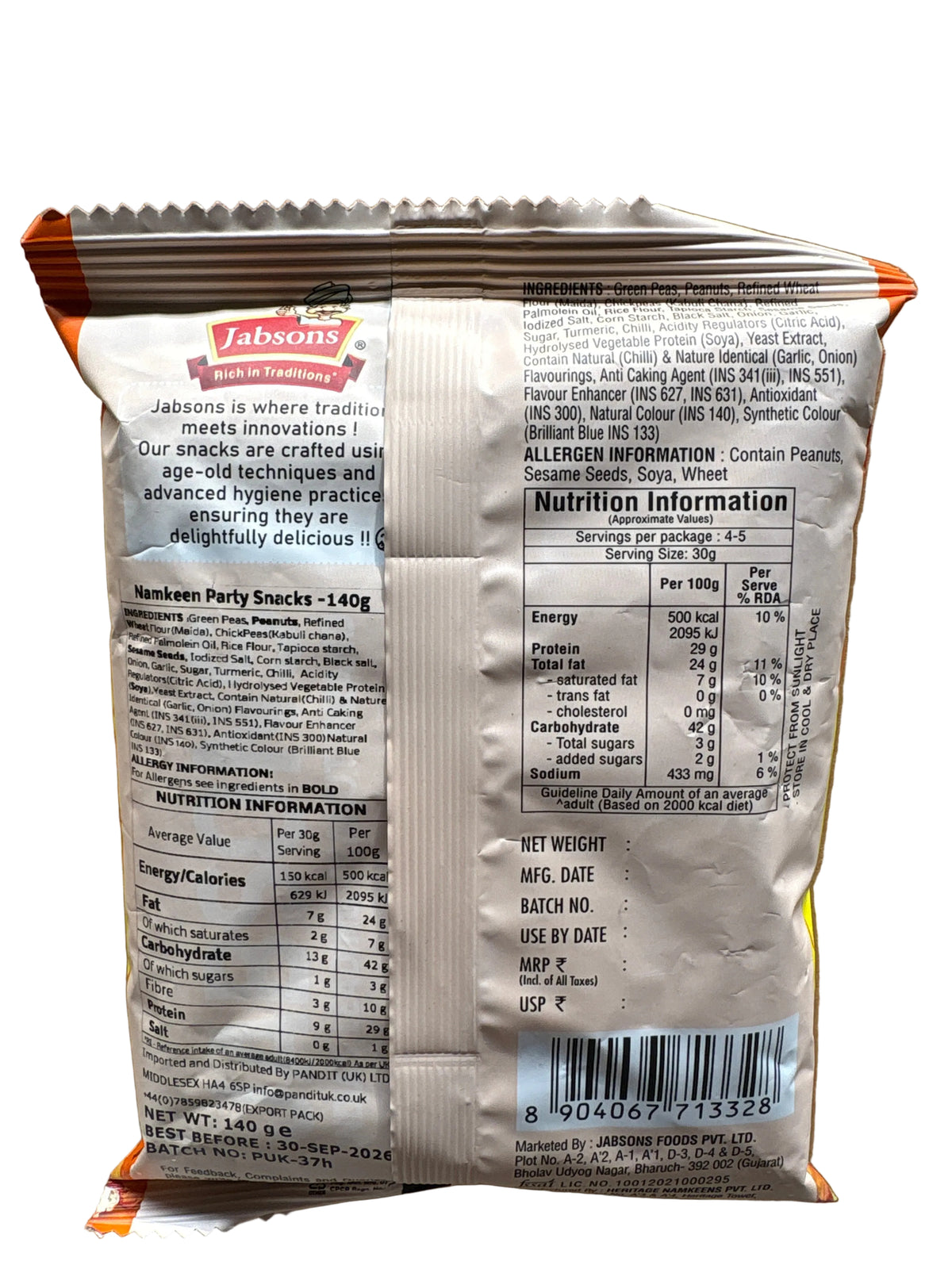 Jabsons Party Snacks 140g