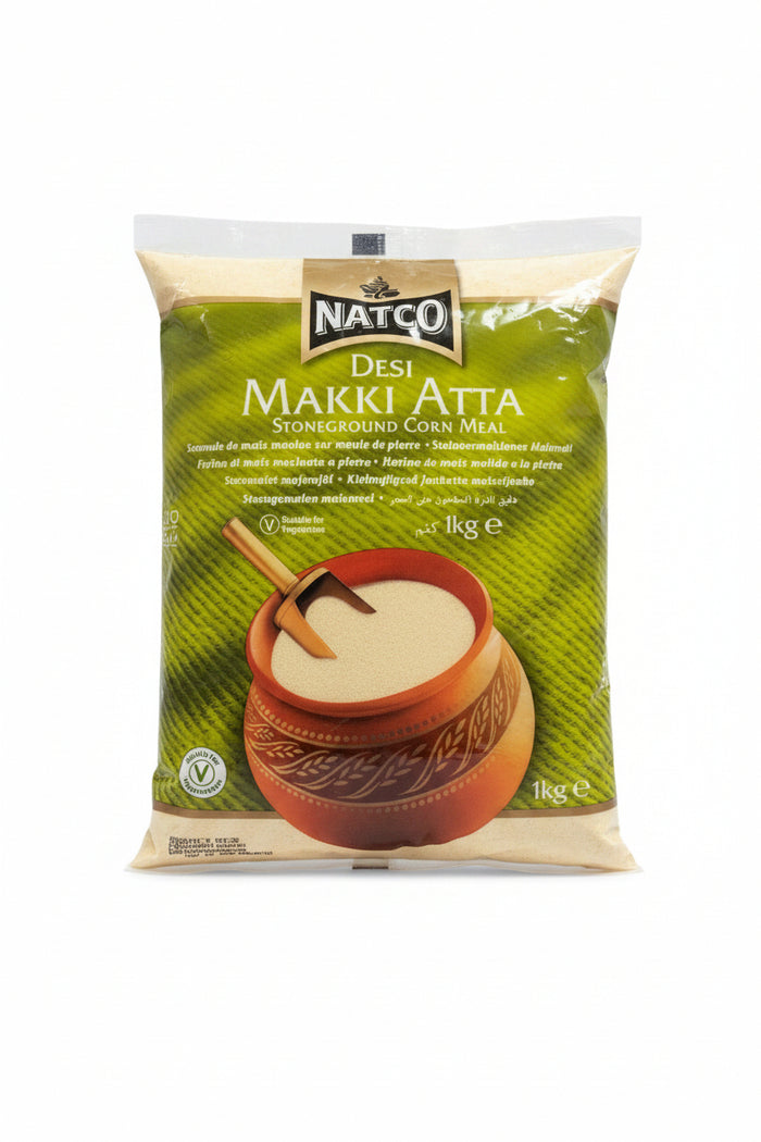 Natco Desi Makki Atta Corn Meal Stone Ground 1kg