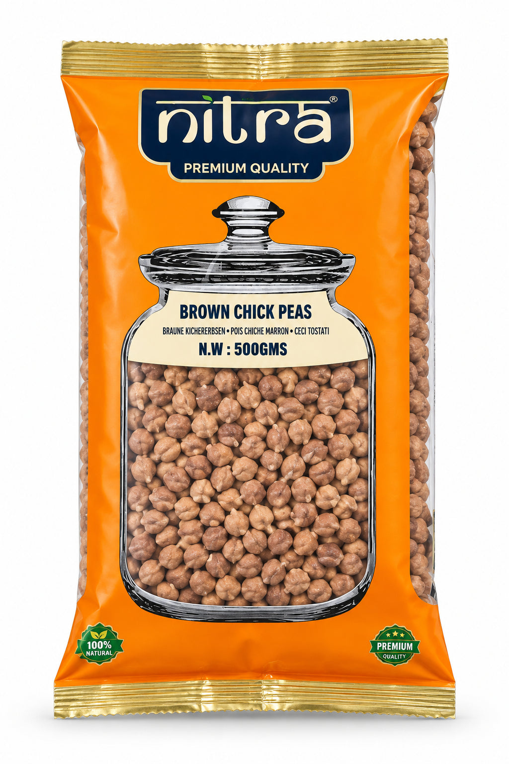 Nitra Brown Chick Peas 500g