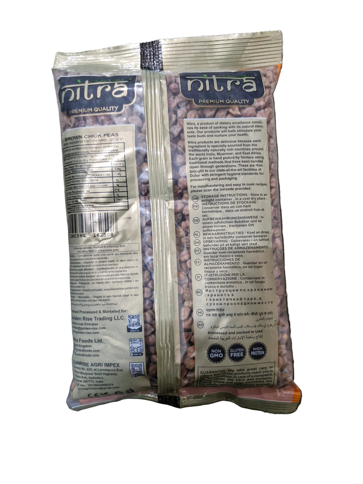 Nitra Brown Chick Peas 500g