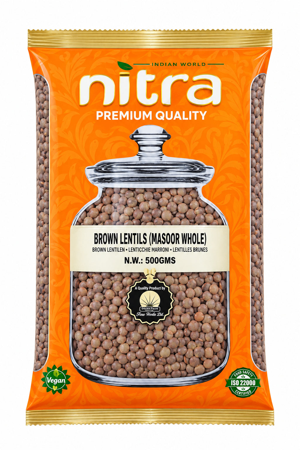 Nitra Brown Lentils 500g