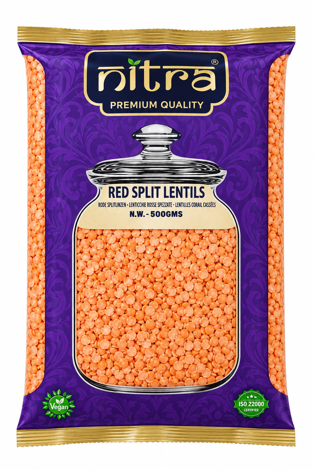 Nitra Red Lentils 500g