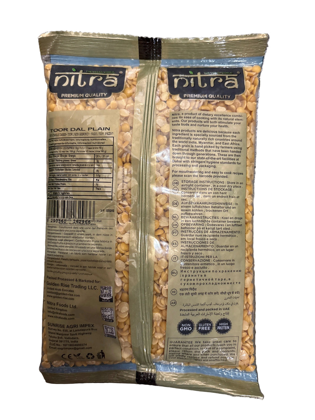 Nitra Toor Dal Plain 500g