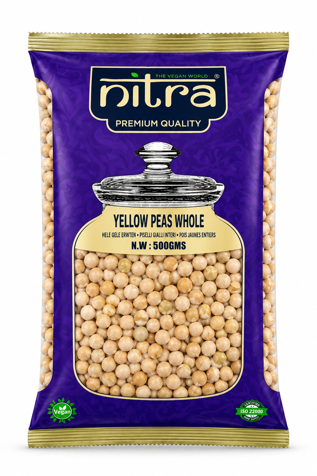 Nitra Yellow Peas Whole 500g