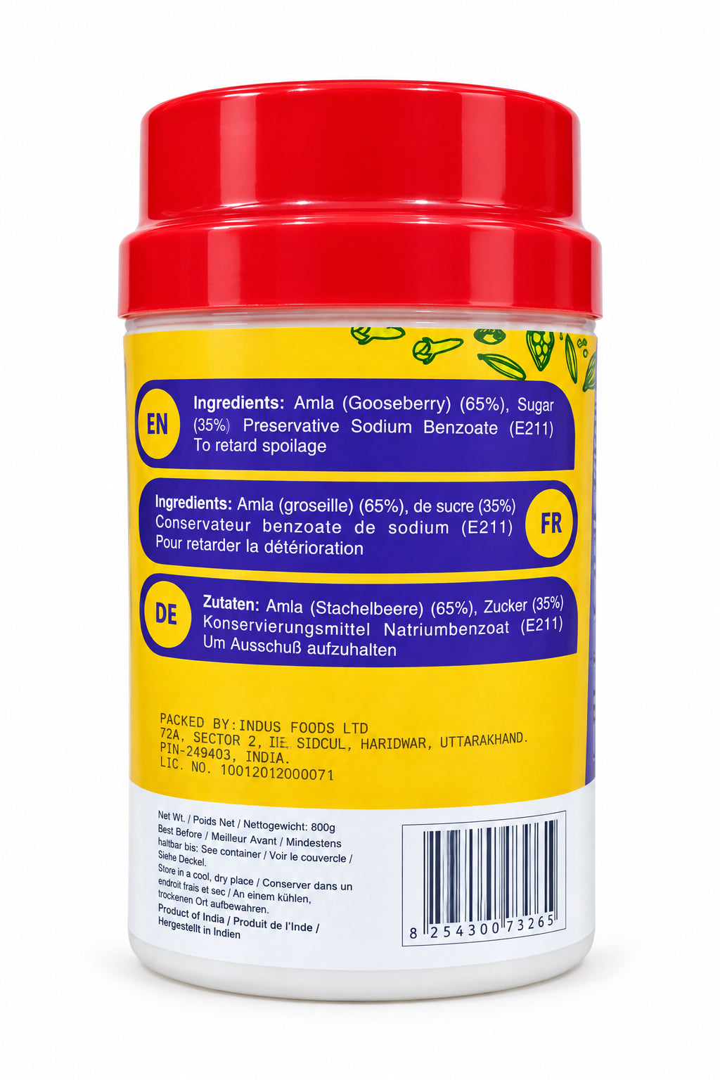 Pachranga Amla Murabba Gooseberry Preserve 800g