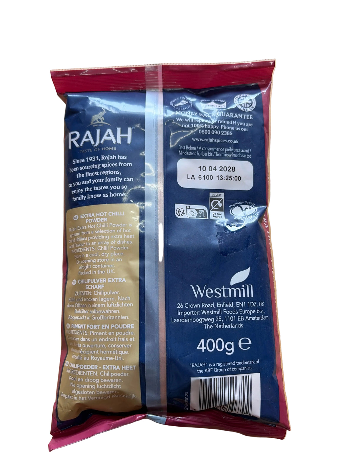 Rajah Extra Hot Chilli Powder 400g