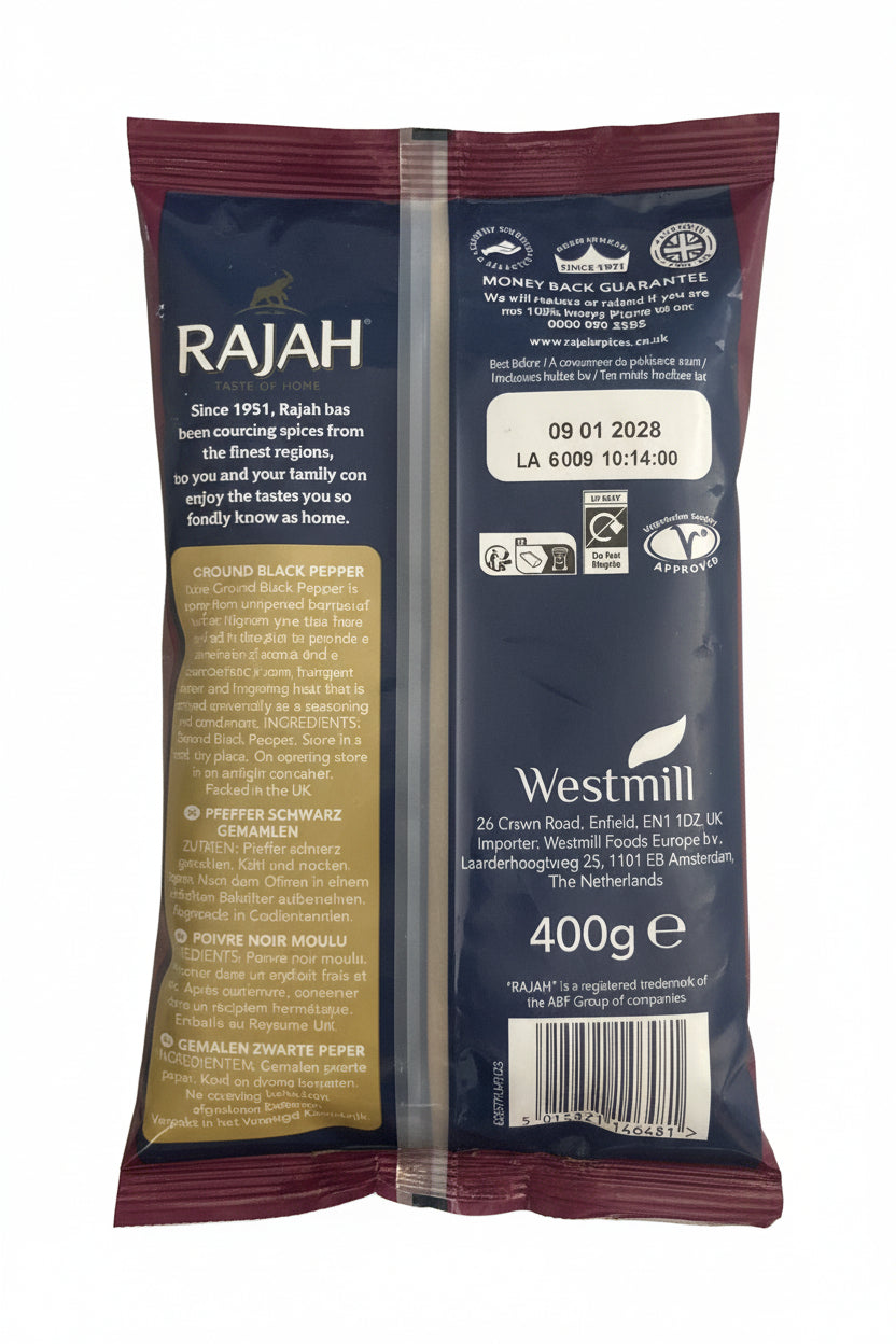 Rajah Ground Black Pepper 400g