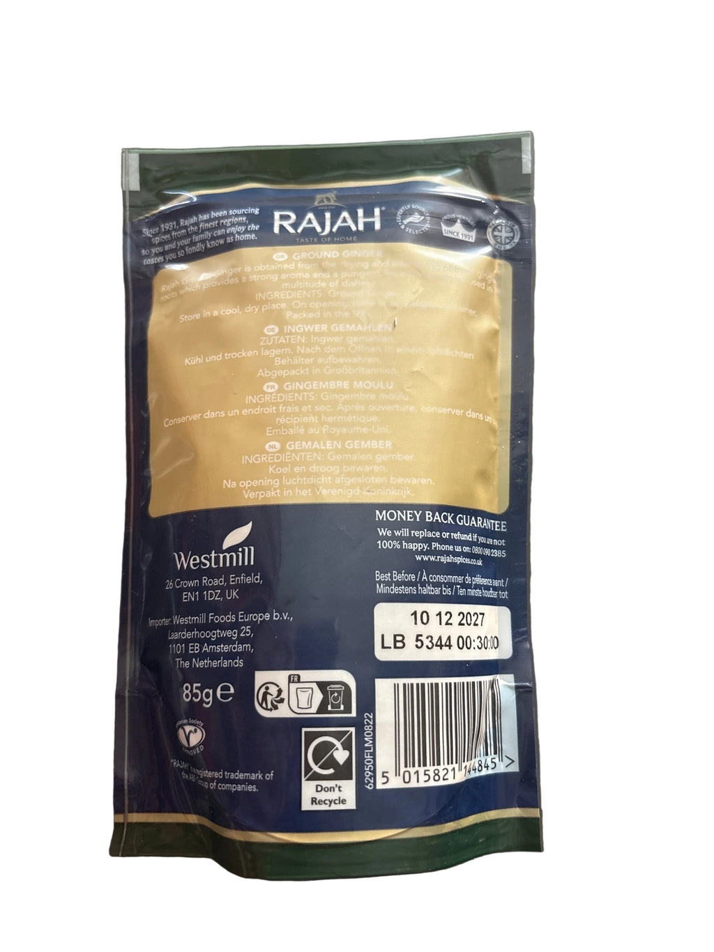 Rajah Ground Ginger 85g