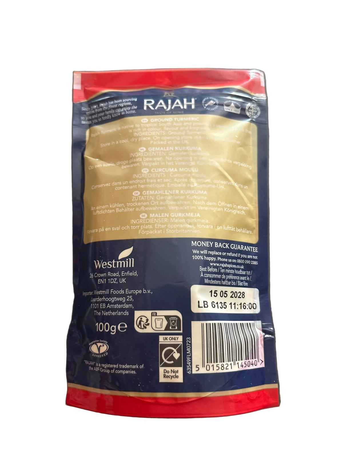 Rajah Haldi Ground Turmeric 100g