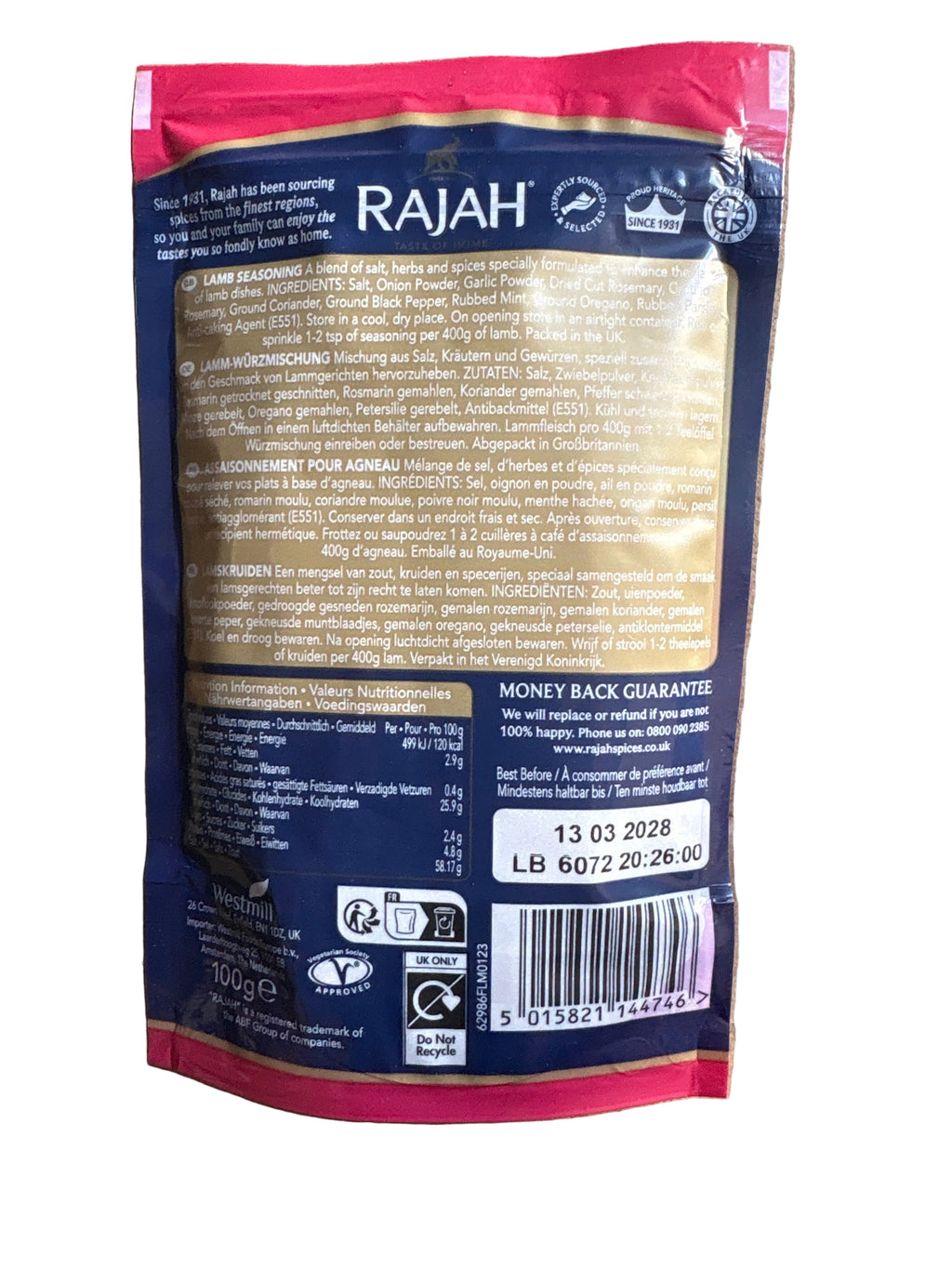 Rajah Lamb Seasoning 100g