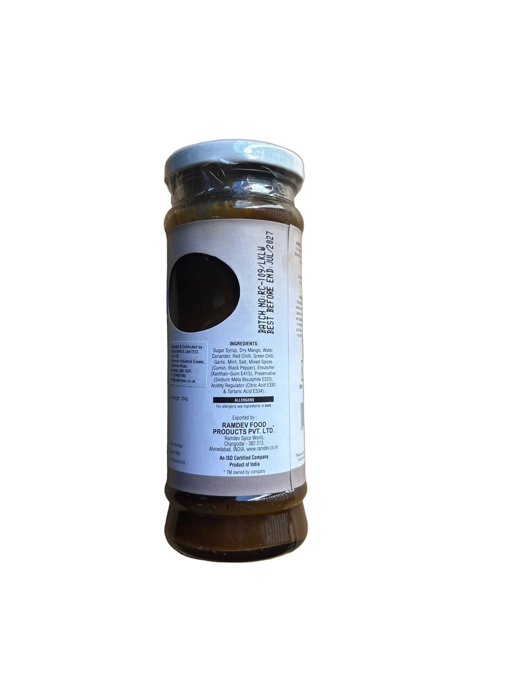 Ramdev Bhelpuri Chutney 250g Mix & Match 2 For £5