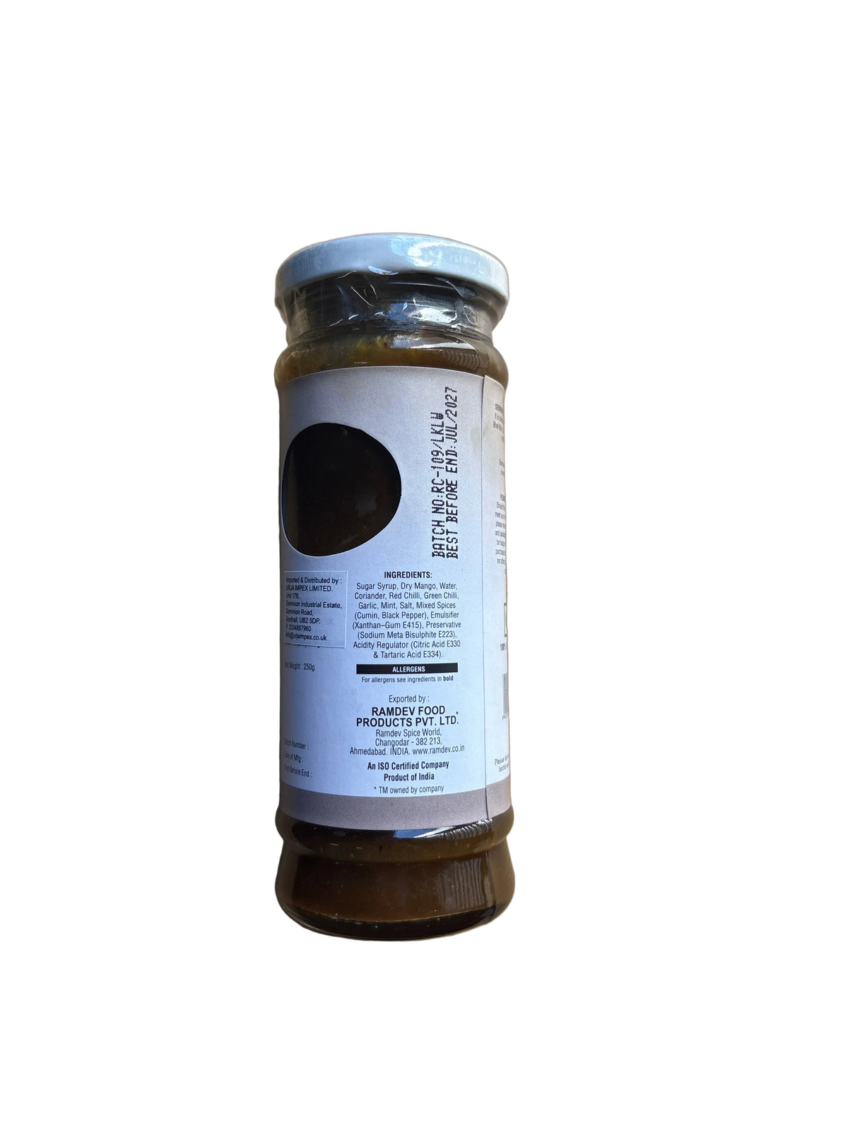 Ramdev Bhelpuri Chutney 250g Mix & Match 2 For £5