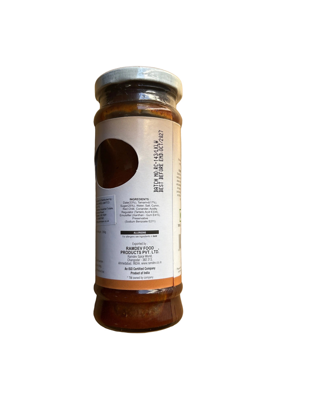 Ramdev Date Tamarind Imli Chutney 250g Mix & Match 2 For £5
