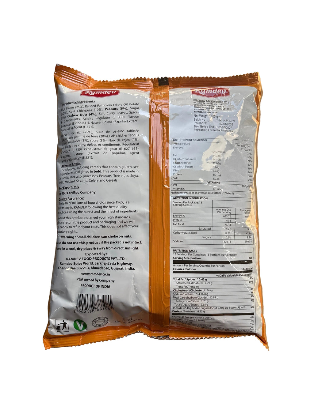 Ramdev Hot Kenyan Chevda 400g