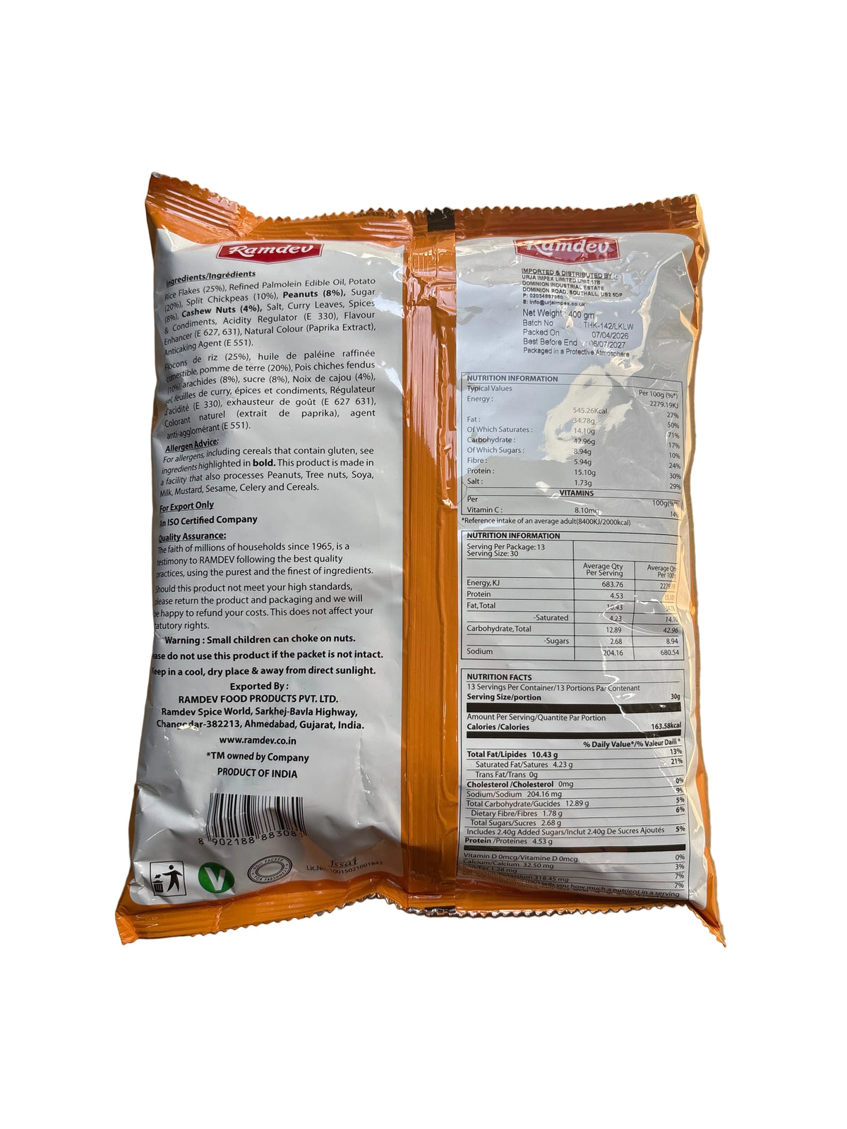Ramdev Hot Kenyan Chevda 400g