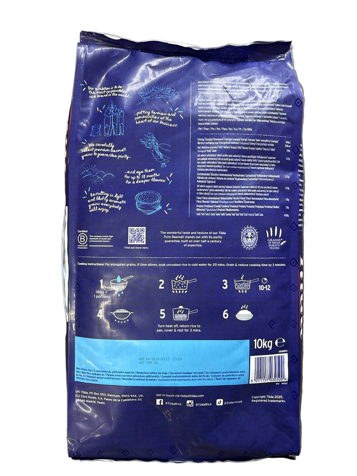 Tilda Pure Original Basmati Rice 10kg