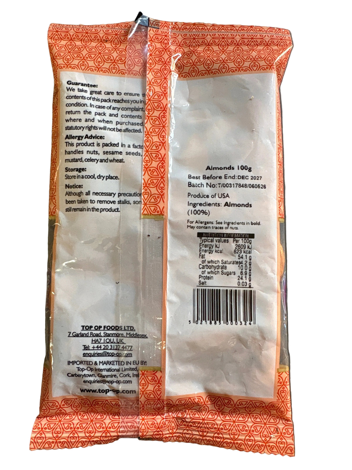 Top Op Almonds 100g