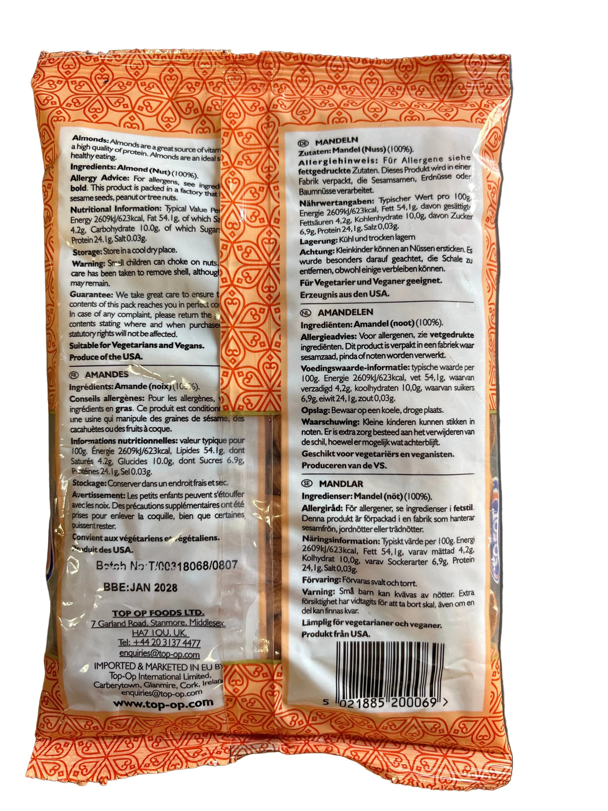 Top Op Almonds 250g