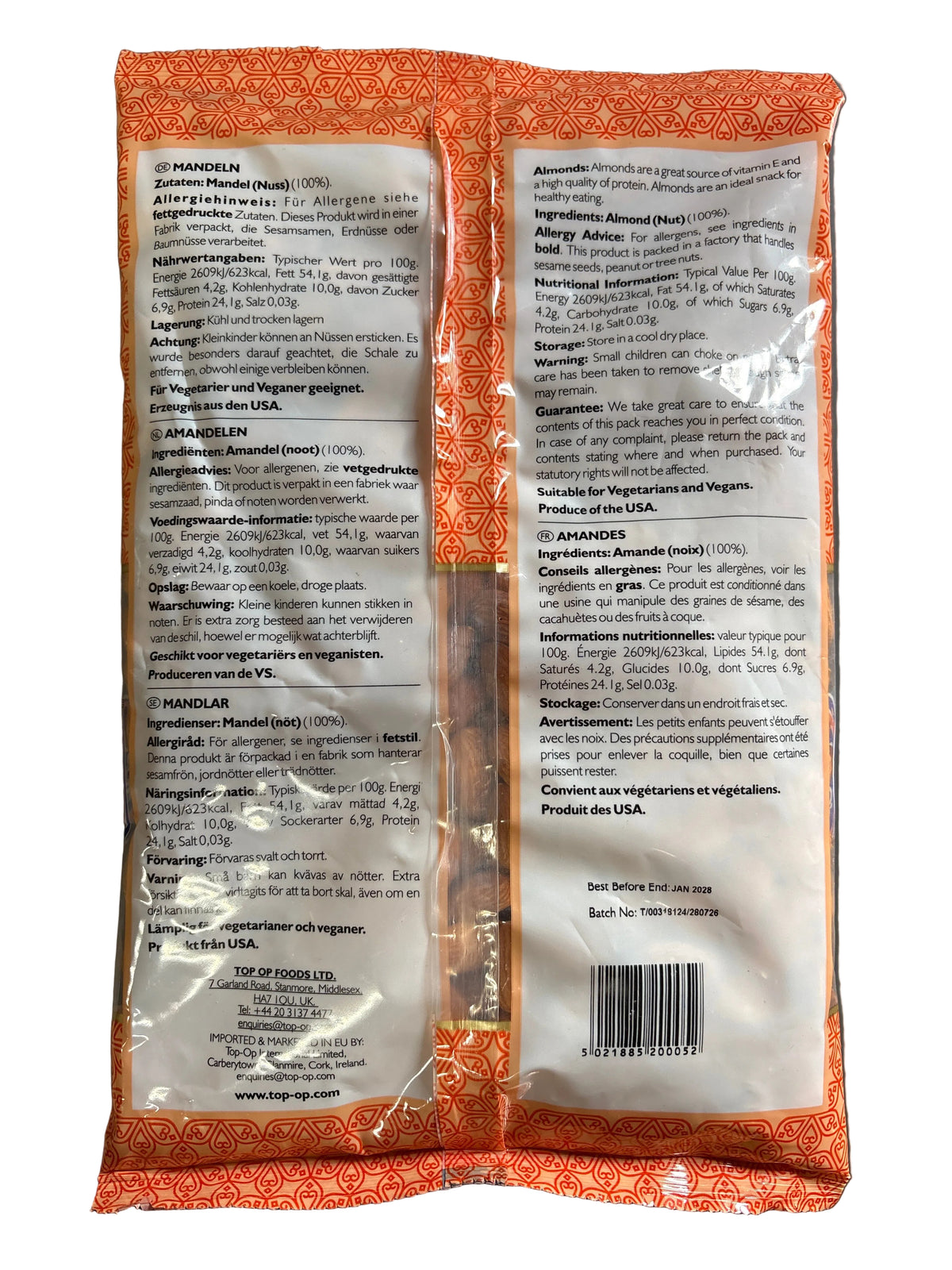 Top Op Almonds 750g