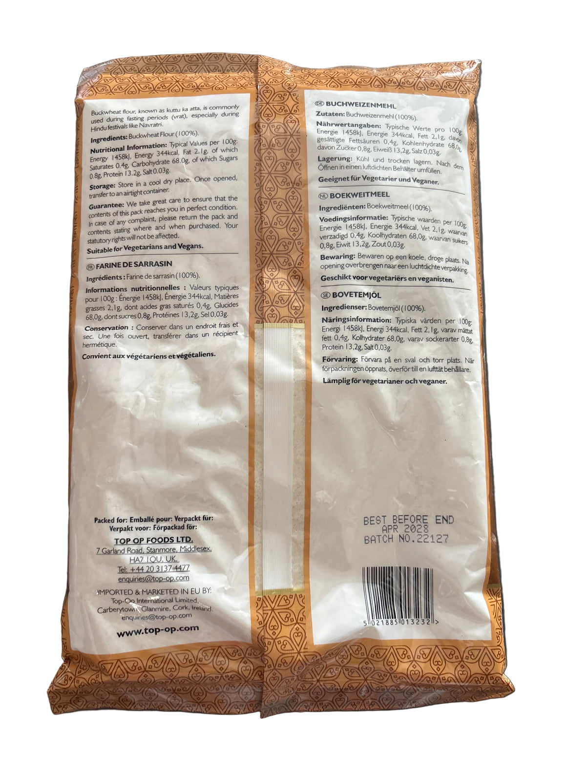 Top Op Buckwheat Flour 1kg