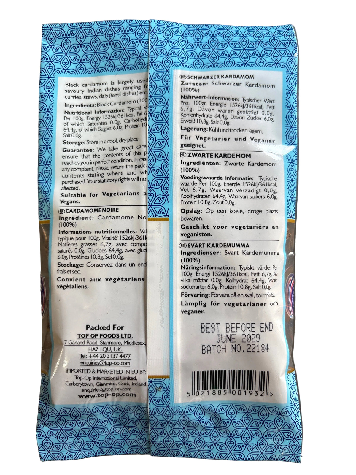 Top Op Cardamom Black 50g