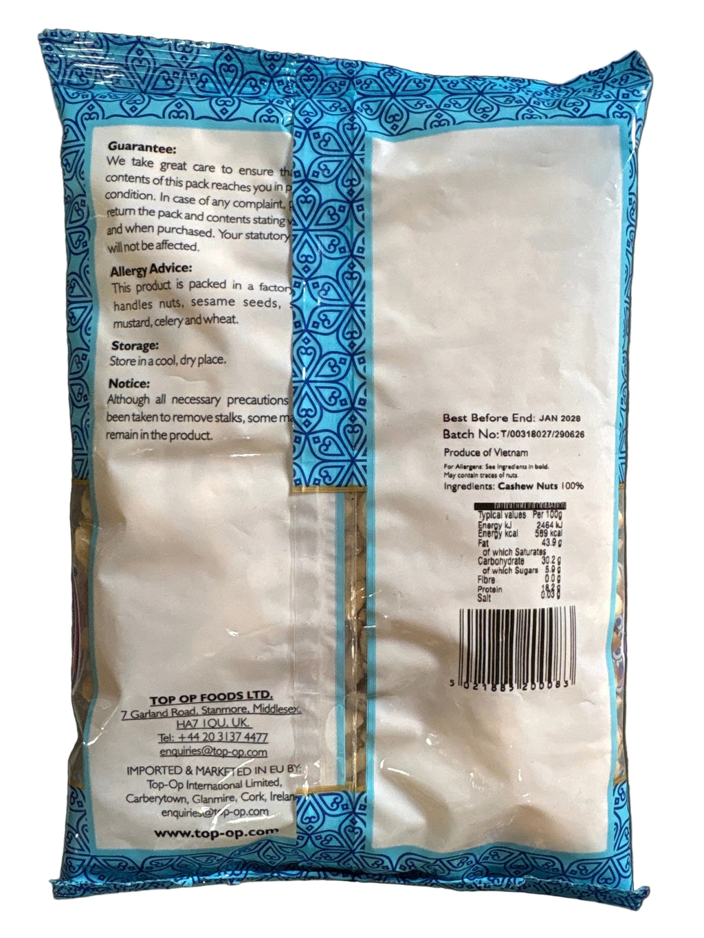 Top Op Cashew Nuts Broken 250g