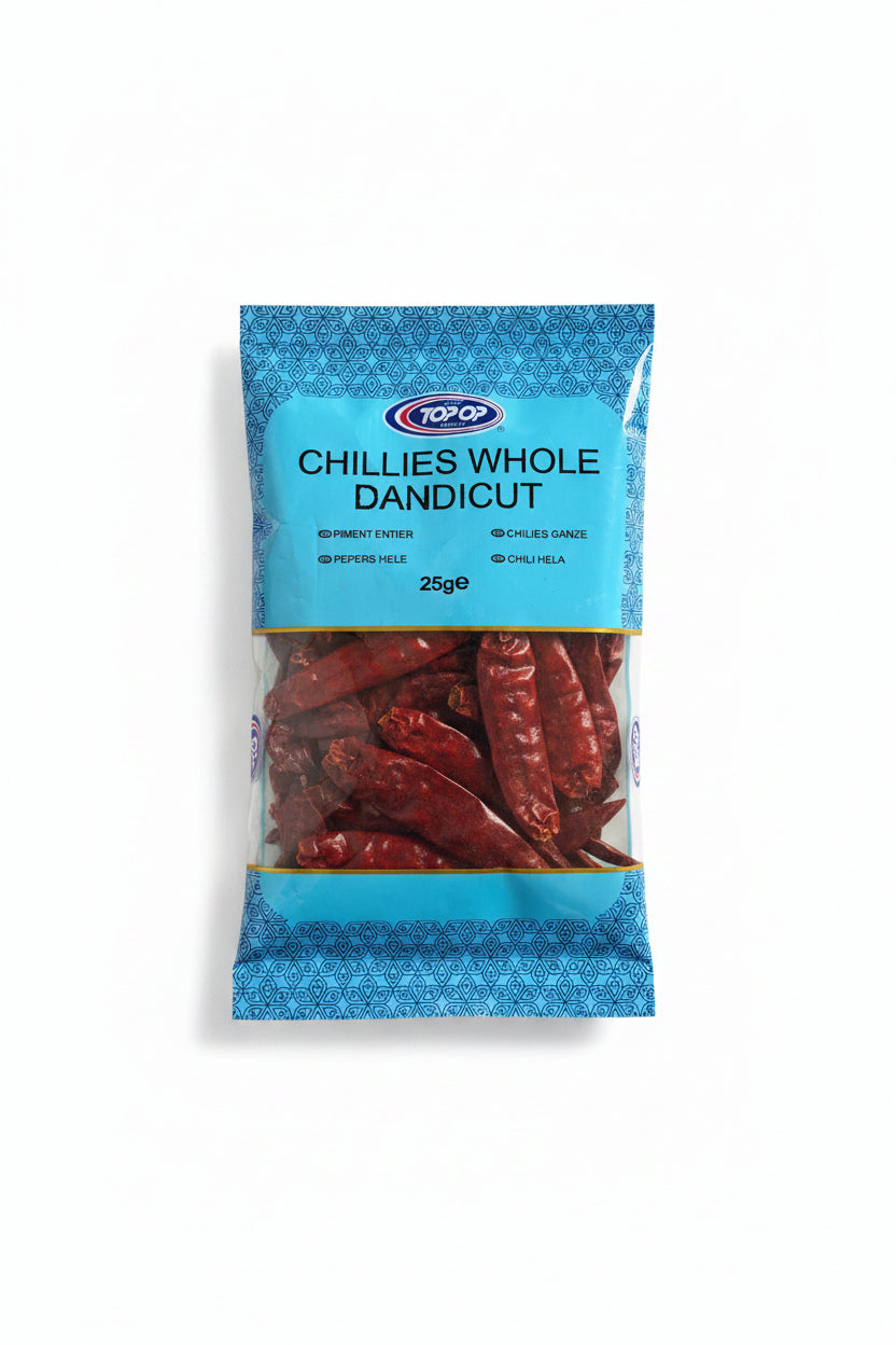 Top Op Chillies Whole Dandicut 25g
