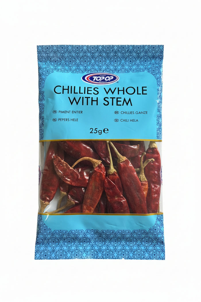 Top Op Chillies Whole With Stem 25g