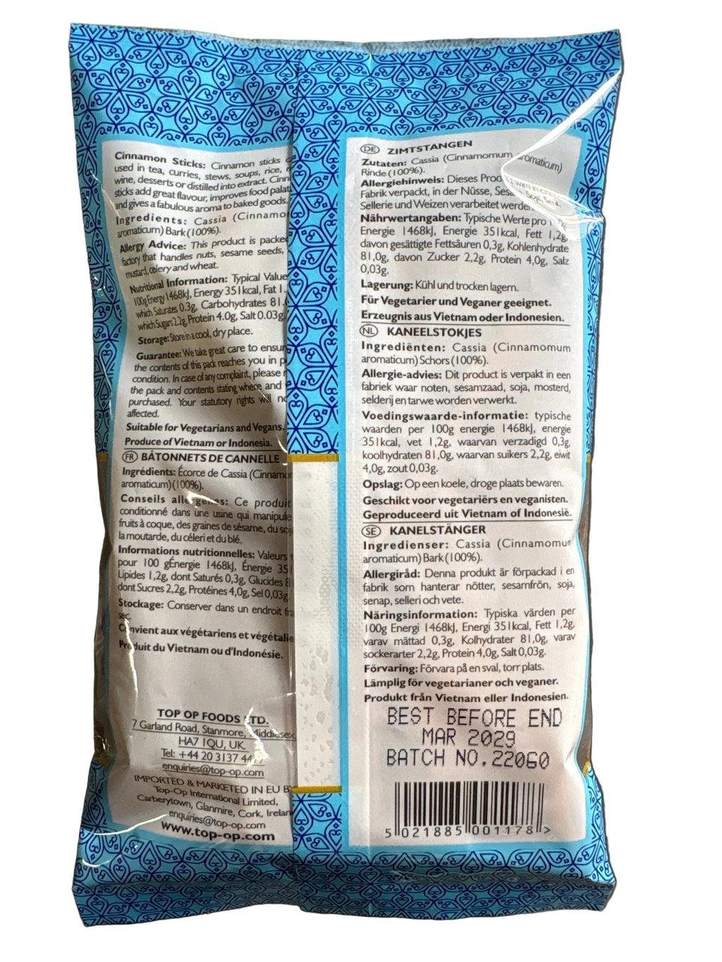 Top Op Cinnamon Sticks 50g