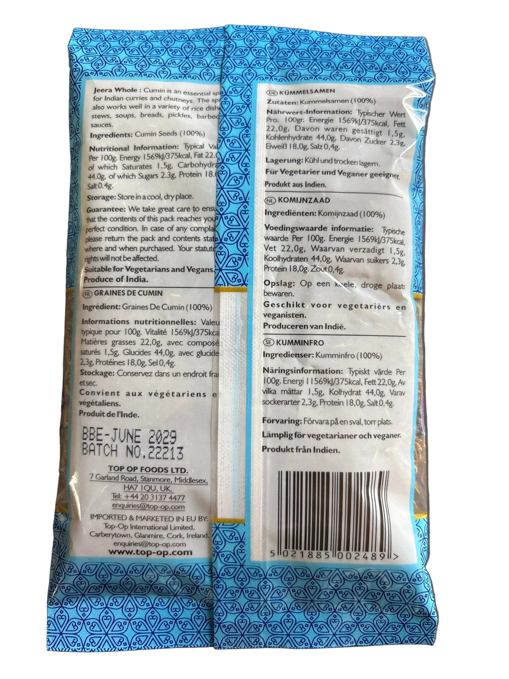 Top Op Cumin Seeds 100g