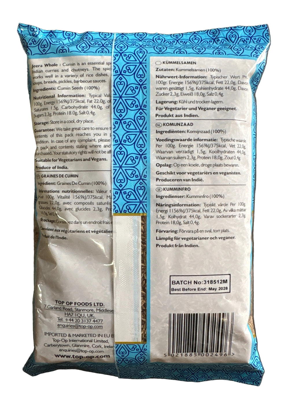 Top Op Cumin Seeds 375g