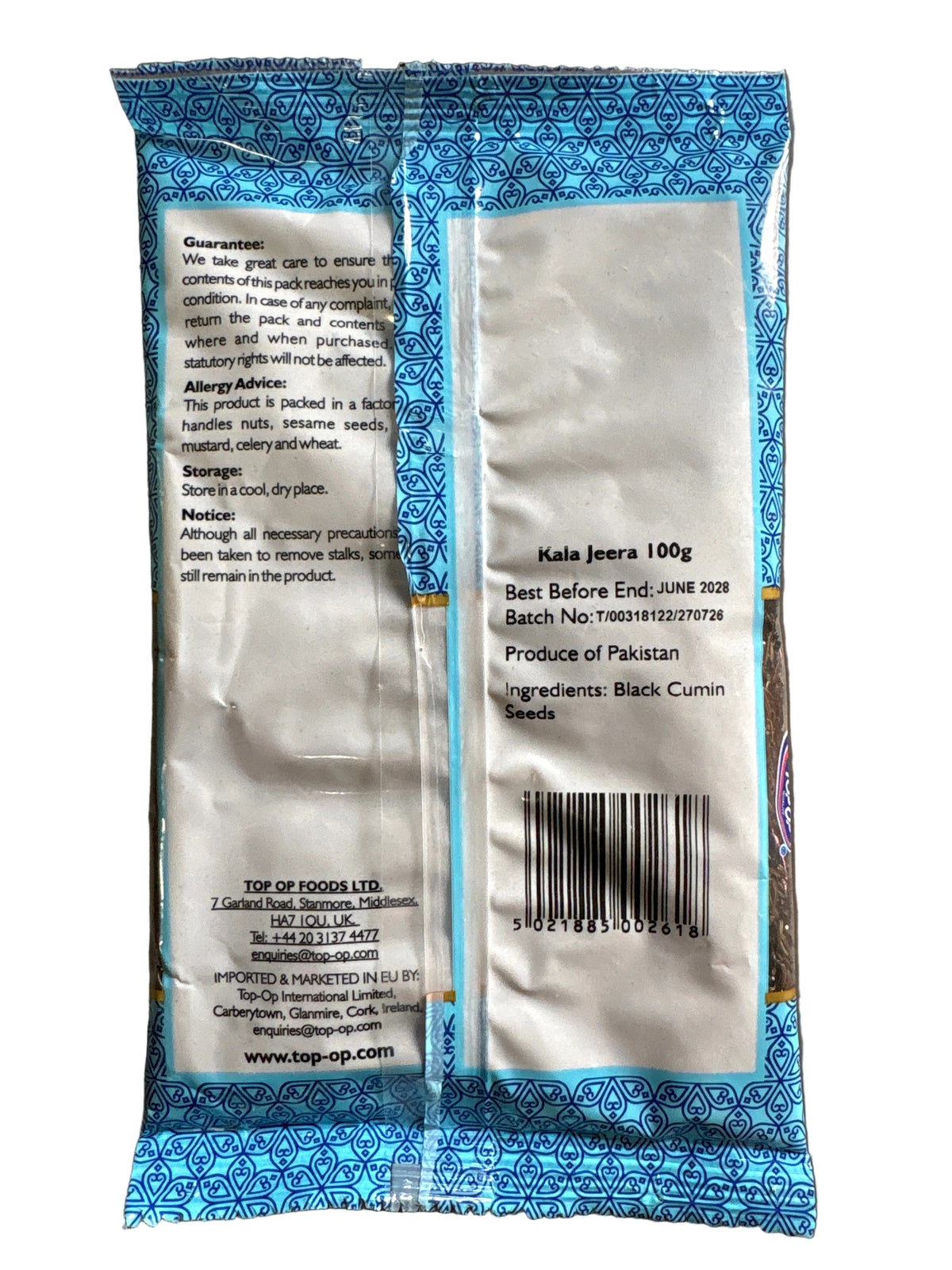 Top Op Cumin Seeds Black 100g