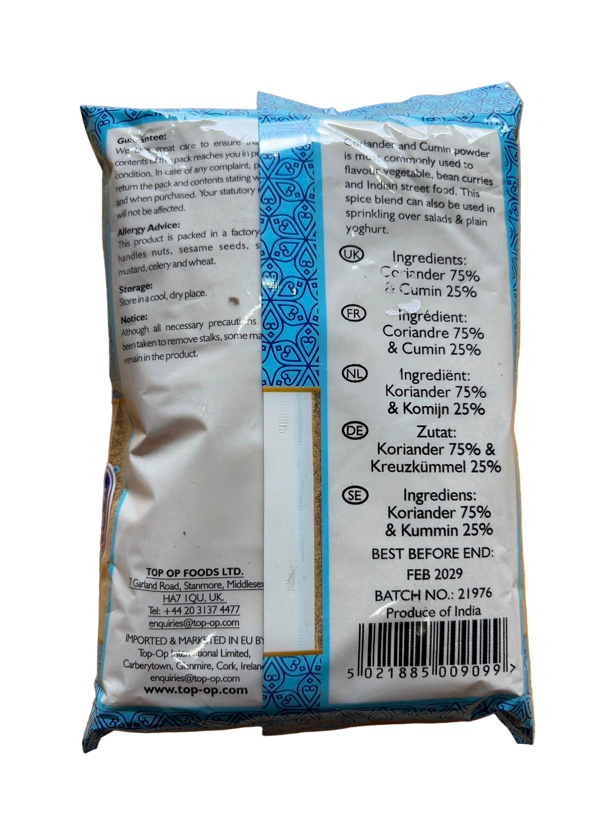 Top Op Dhana Jeera Powder 400g