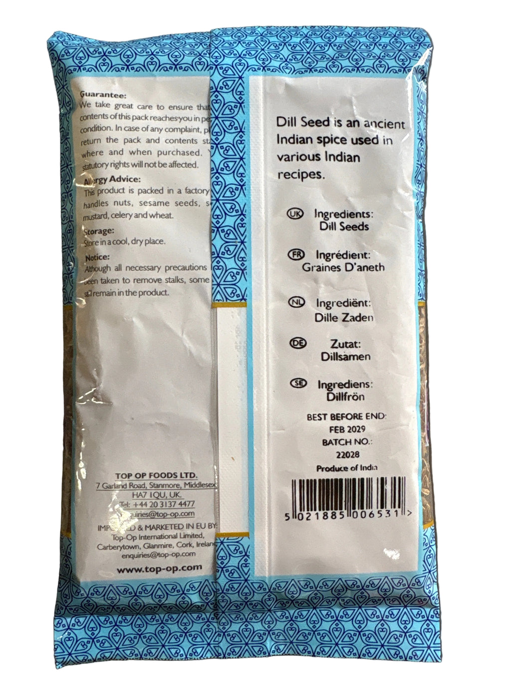 Top Op Dill Seeds 100g