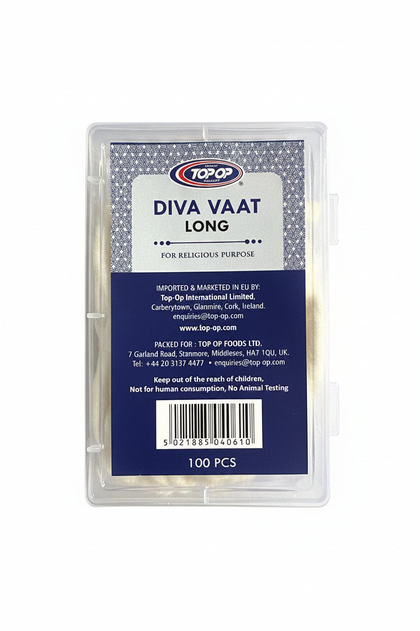 Top Op Diva Vaat Long Cotton Wick 100 Pcs