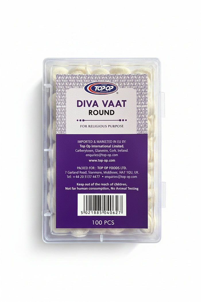 Top Op Diva Vaat Round Cotton Wick 100Pcs
