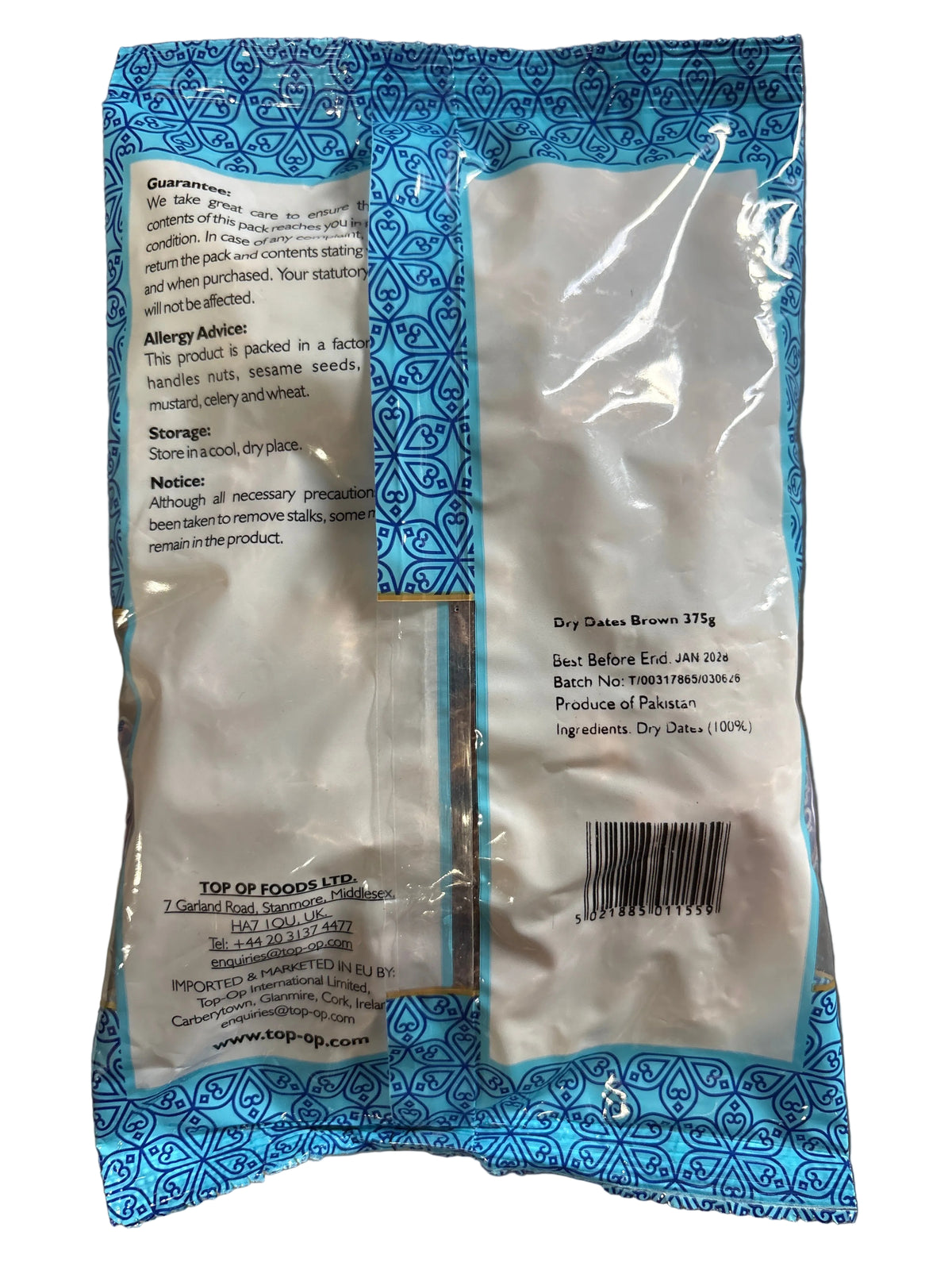 Top Op Dry Dates Brown 375g