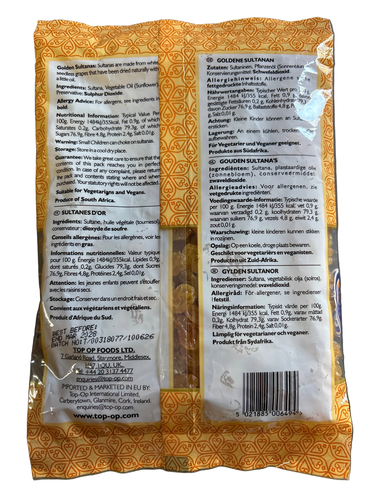 Top Op Golden Sultans 250g