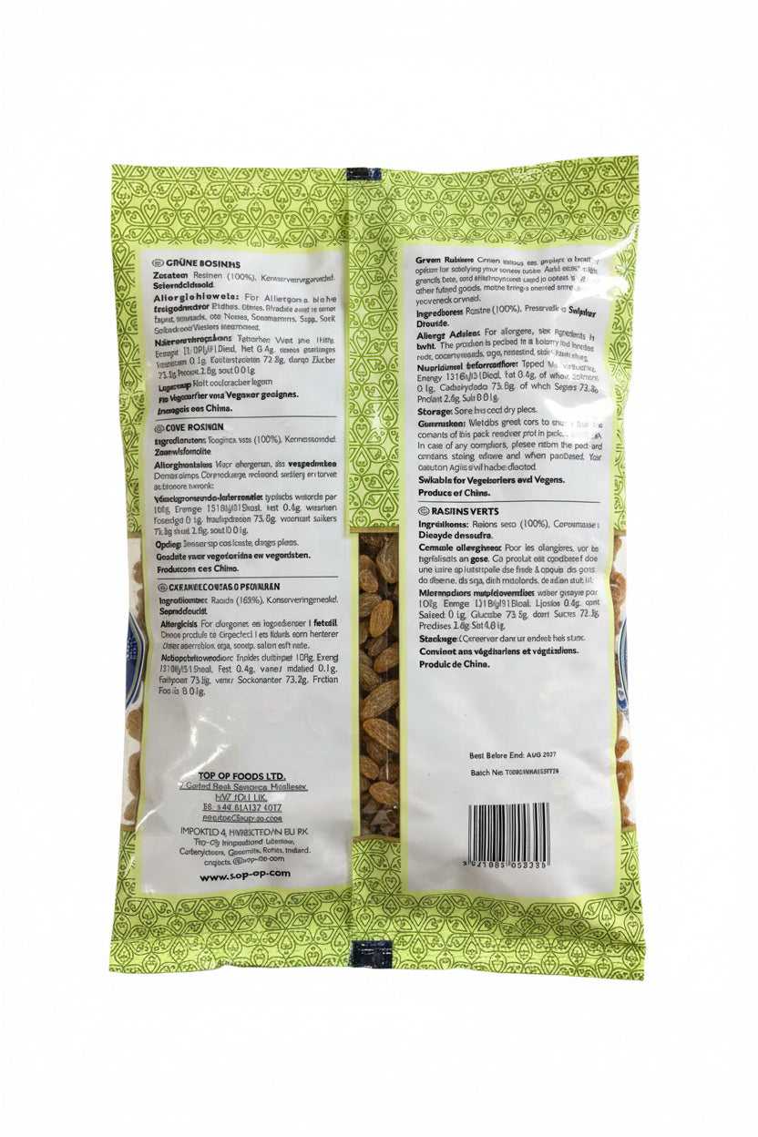 Top Op Green Raisins 750g