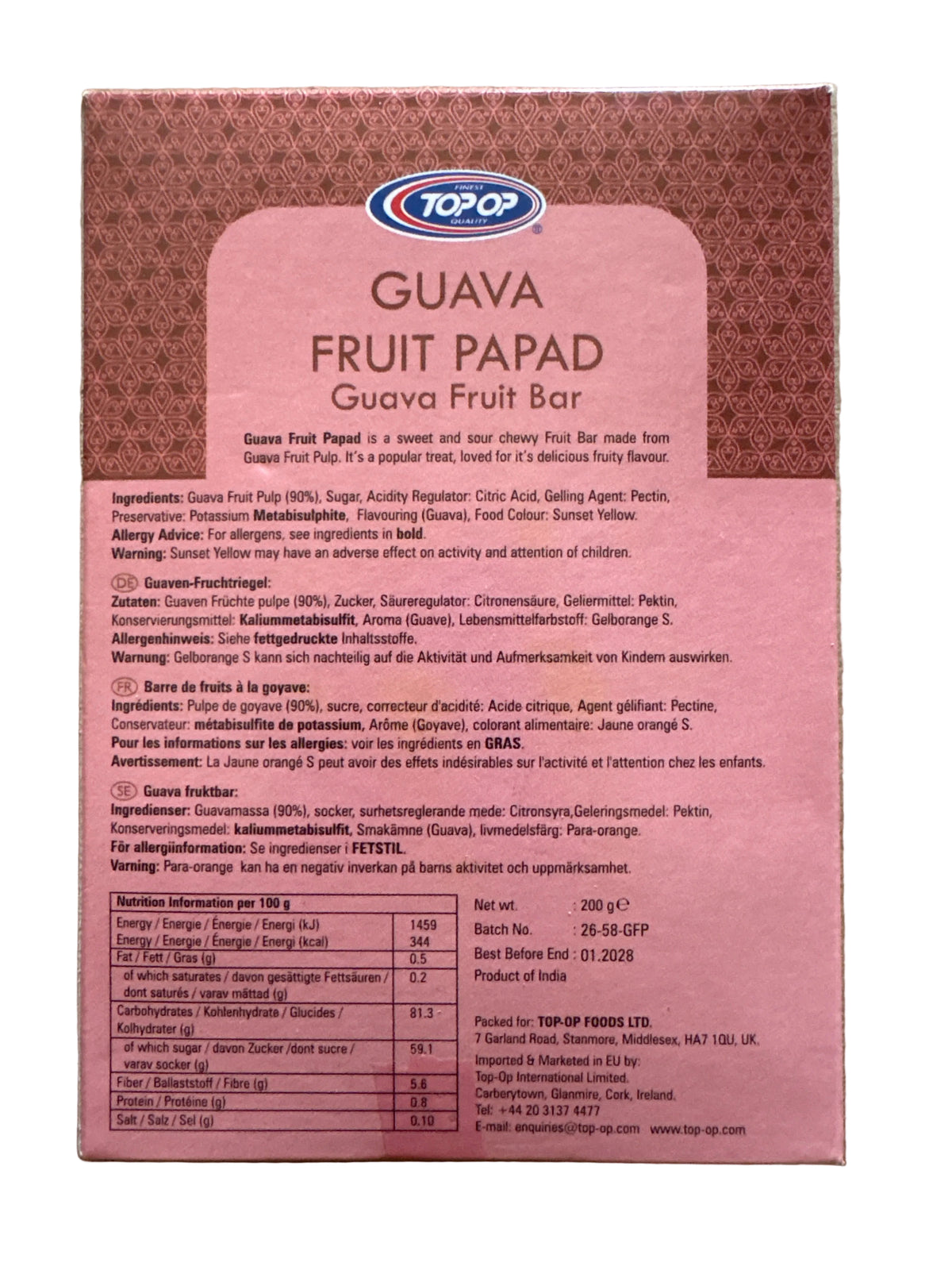 Top Op Guava Fruit Papad 200g