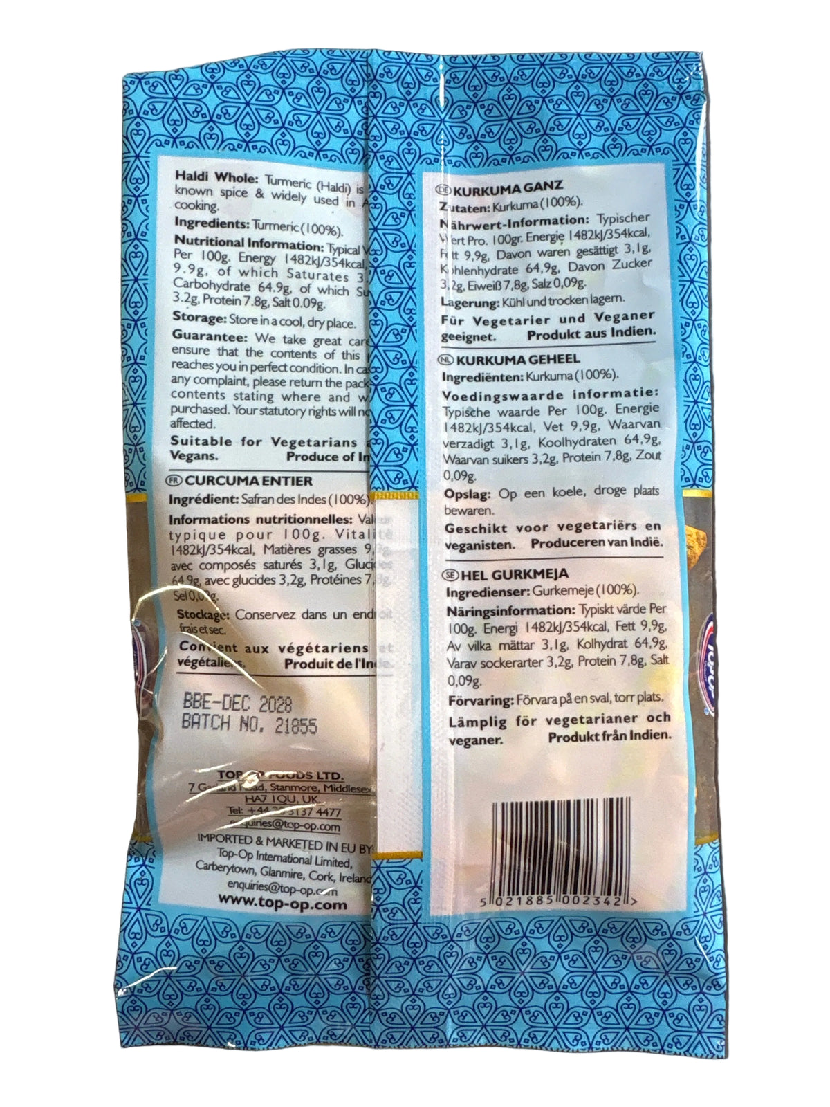 Top Op Haldi Turmeric Whole 50g