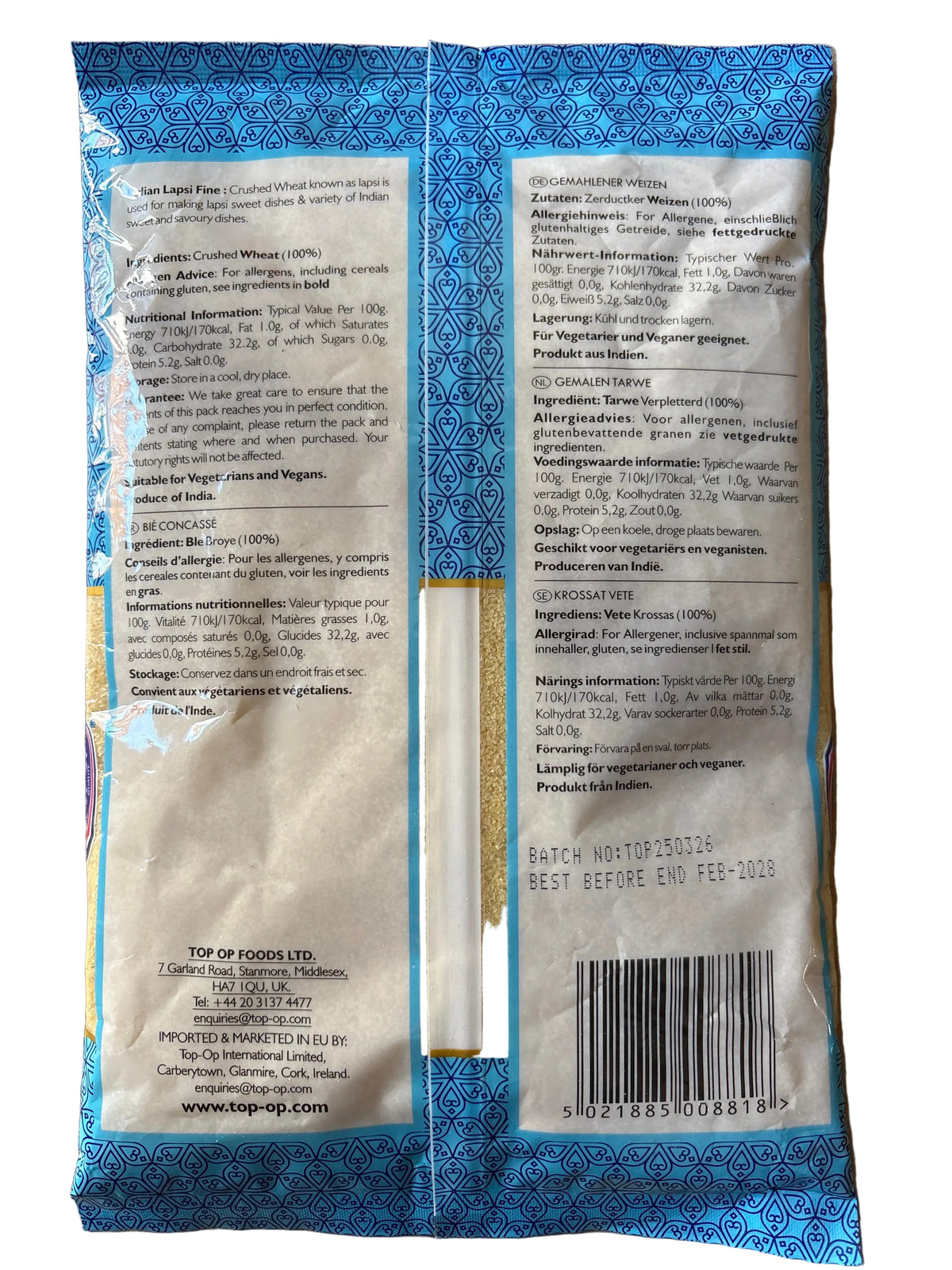 Top Op Indian Lapsi Fine Desi Dalia 1kg