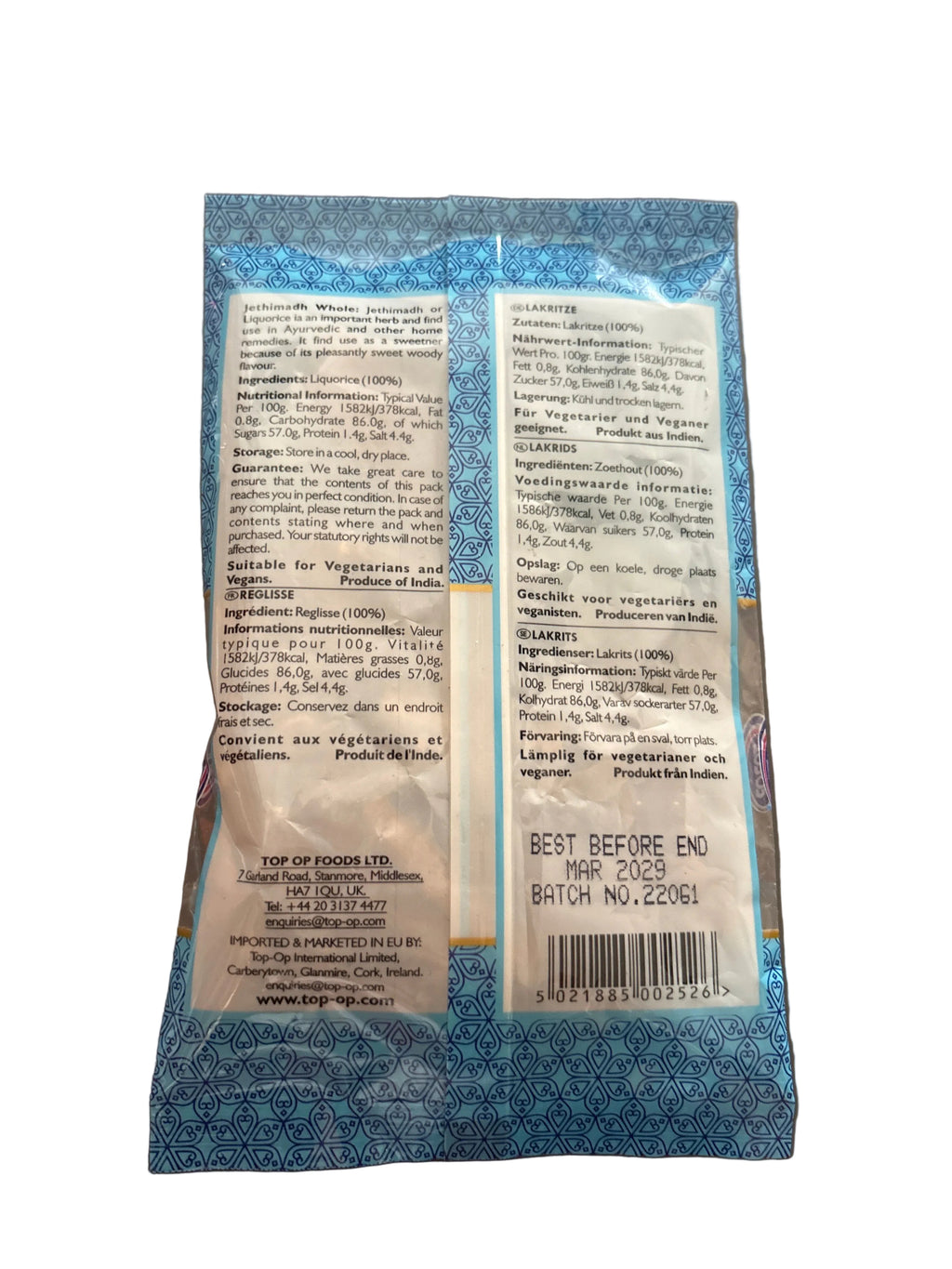 Top Op Jethimadh Whole 50g