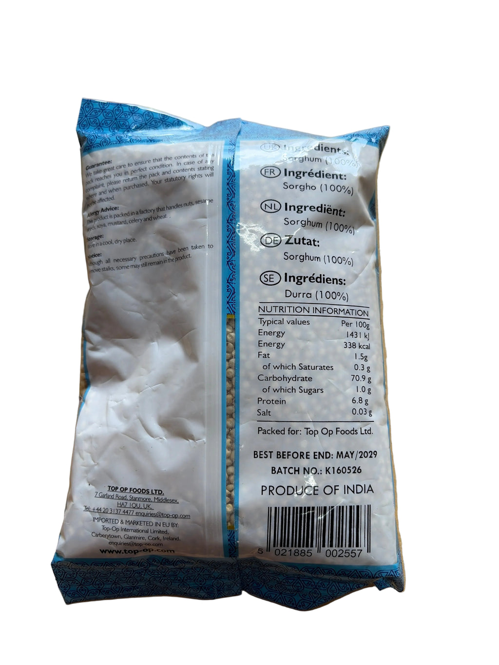 Top Op Juwar Whole 500g