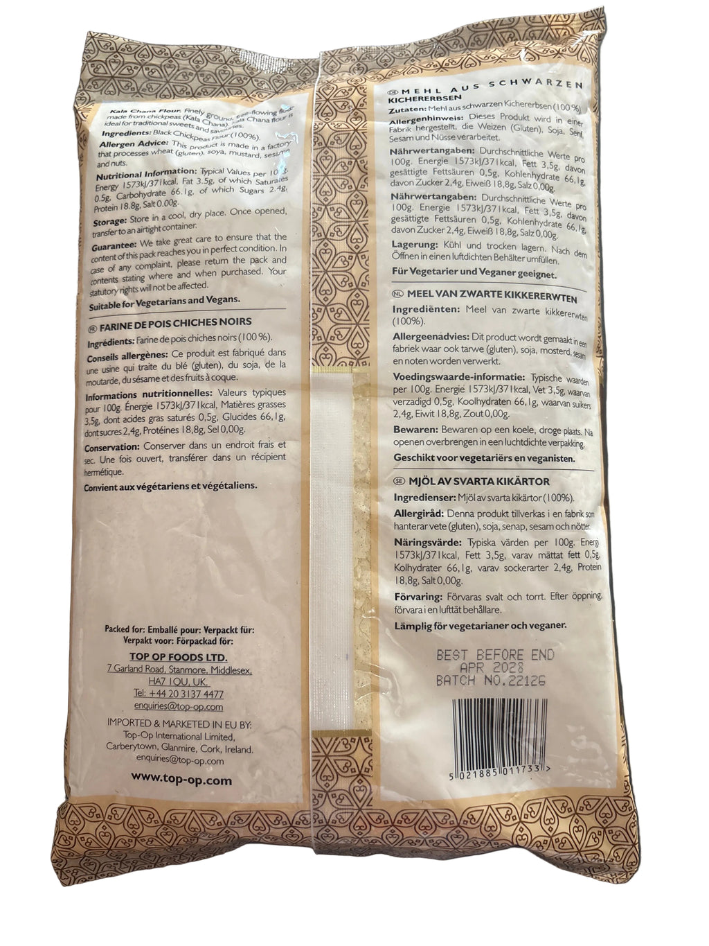 Top Op Brown Chick Peas Kala Chana Flour 1kg