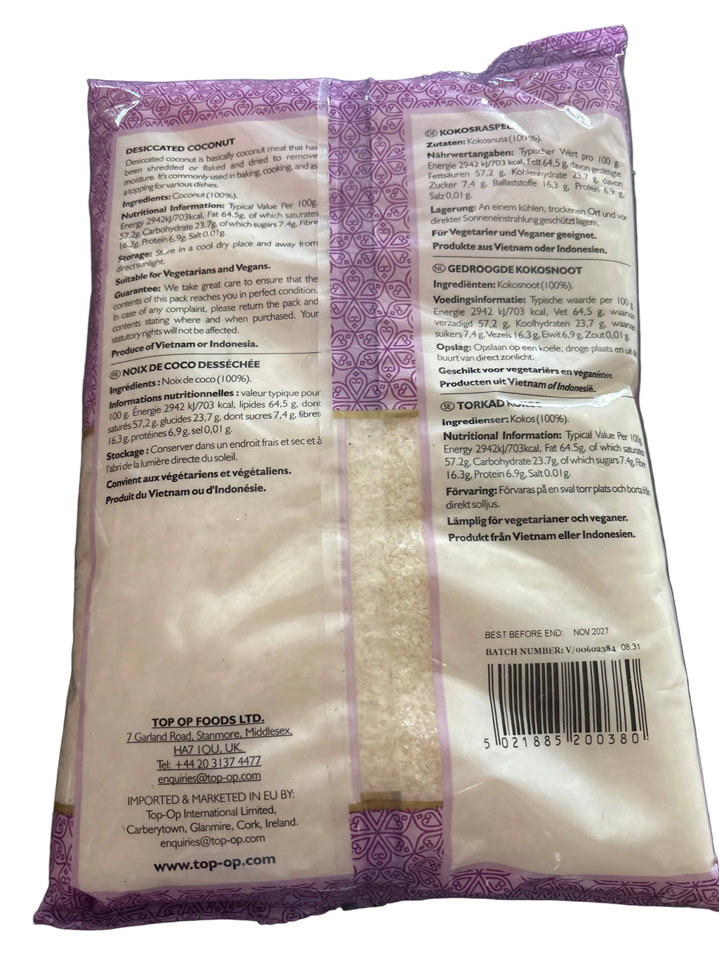 Top Op Medium Desiccated Coconut 750g