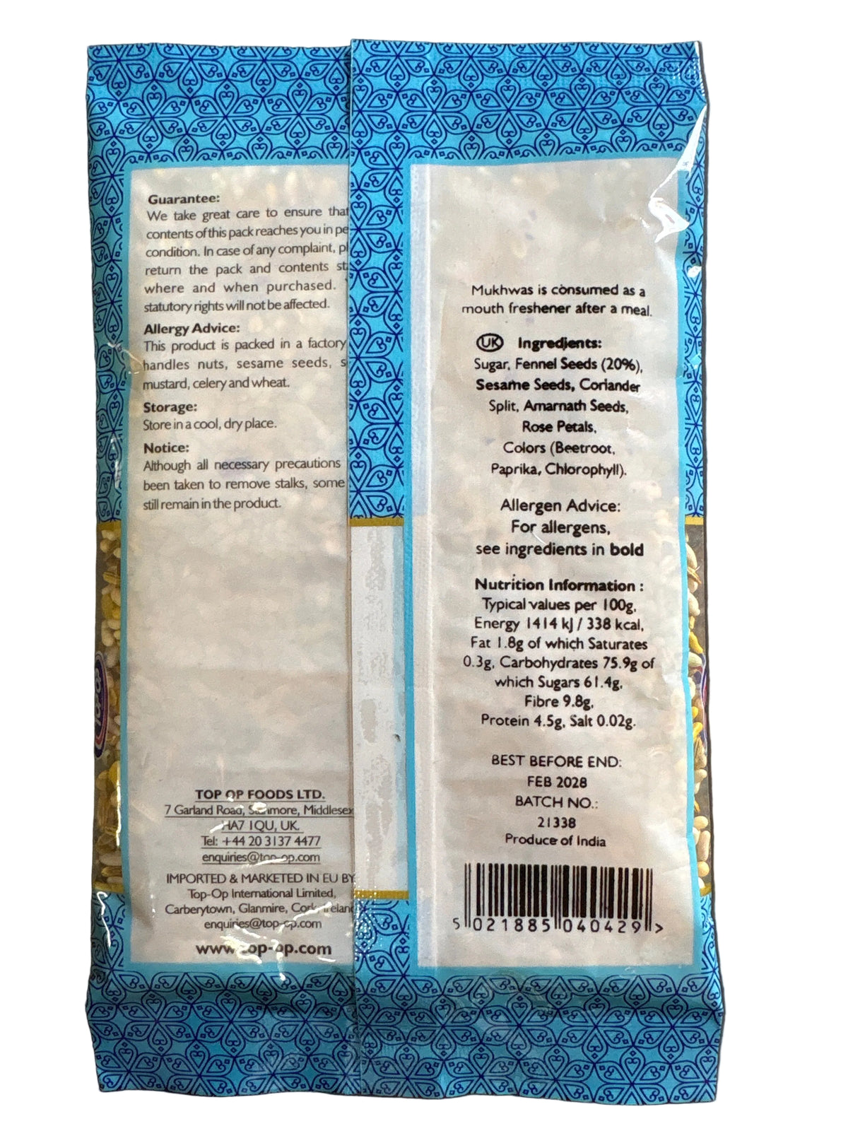 Top Op Mukhwas Rose 100g