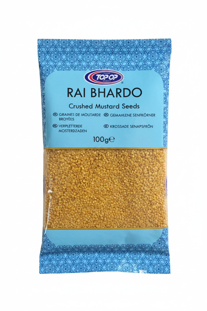 Top Op Mustard Seeds Crushed Rai Bhardo 100g